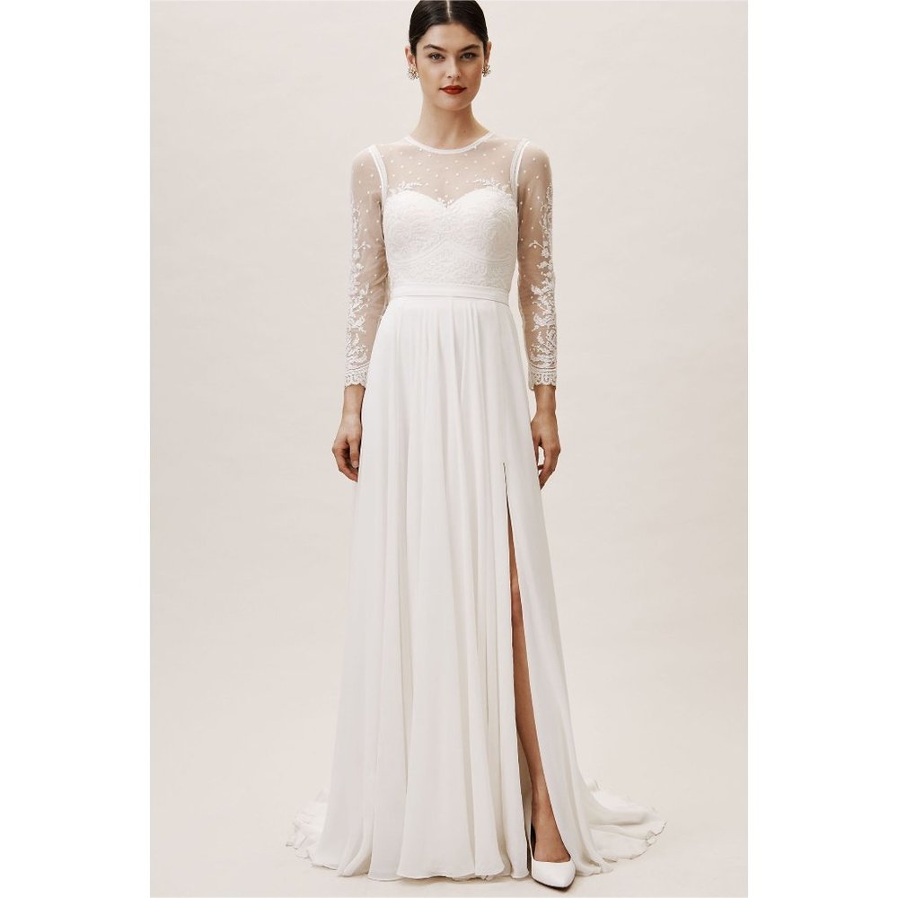 NWT BHLDN Catherine Deane Leanna Long Sleeved Bodysuit Size 0